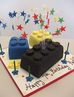 lego brick cake